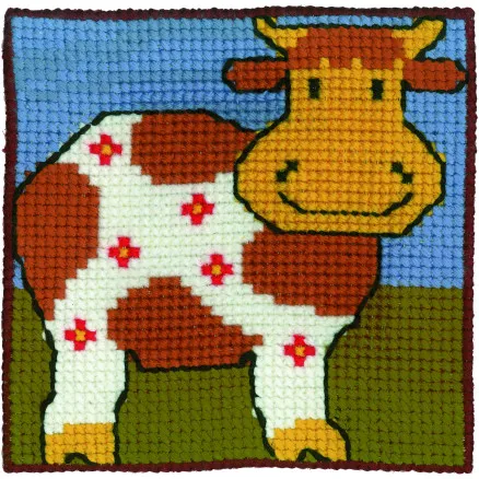 Permin Broderikit Barnens Canvas Ko 25x25cm