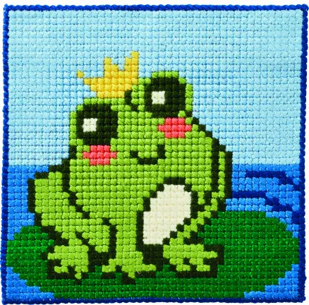 Permin Broderikit Barnens Duk Groda 25x25cm