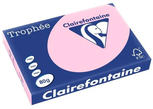 Q-connect Trophee Kopierpapper A3 80g Pastellrosa 500 ark