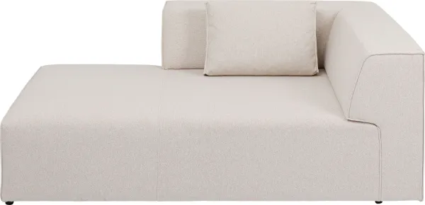KARE DESIGN Infinity Ottomane Elements Cream Left modul - krämfärgad polyester och polypropen