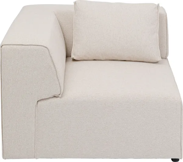 KARE DESIGN Infinity Corner Elements Cream Right modul - krämfärgad polyester och polypropen