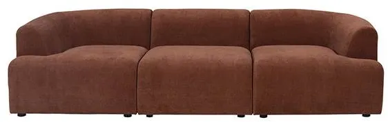 Baloo 3 pers. modulsoffa - roströd tyg