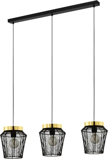 EGLO ESCANDIDOS pendellampa svart mässing