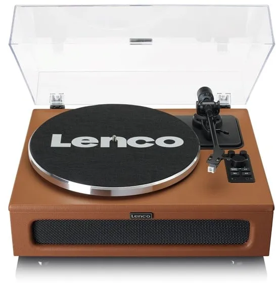 Lenco LS-430BK - Skivspelare med 4 inbyggda högtalare - Brun - Skivspelare Brun
