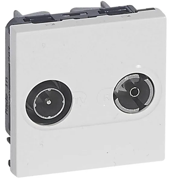 Legrand TV-R-uttag kontakt/uttag 9,52MM vit