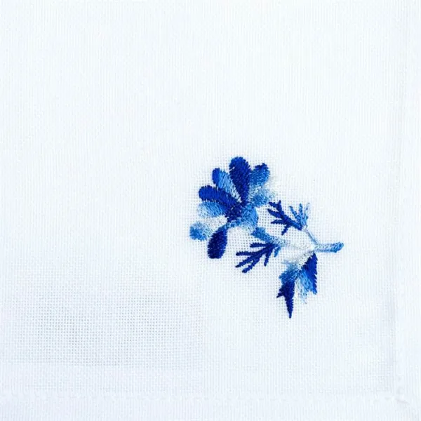 Langkilde & Søn tygservett - Rosenskära - Blå blomma